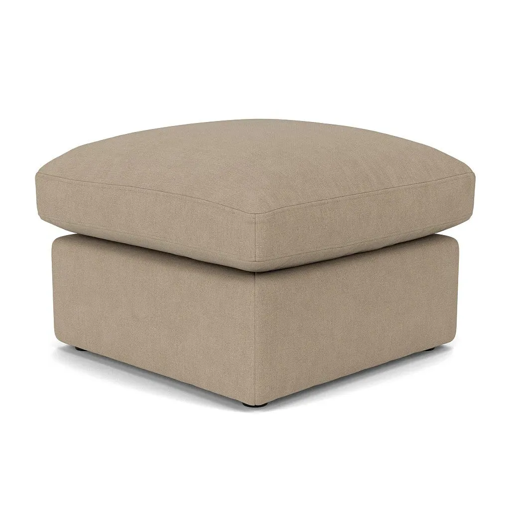 Clarke Small Foot Stool - Natural, House Linen Mix