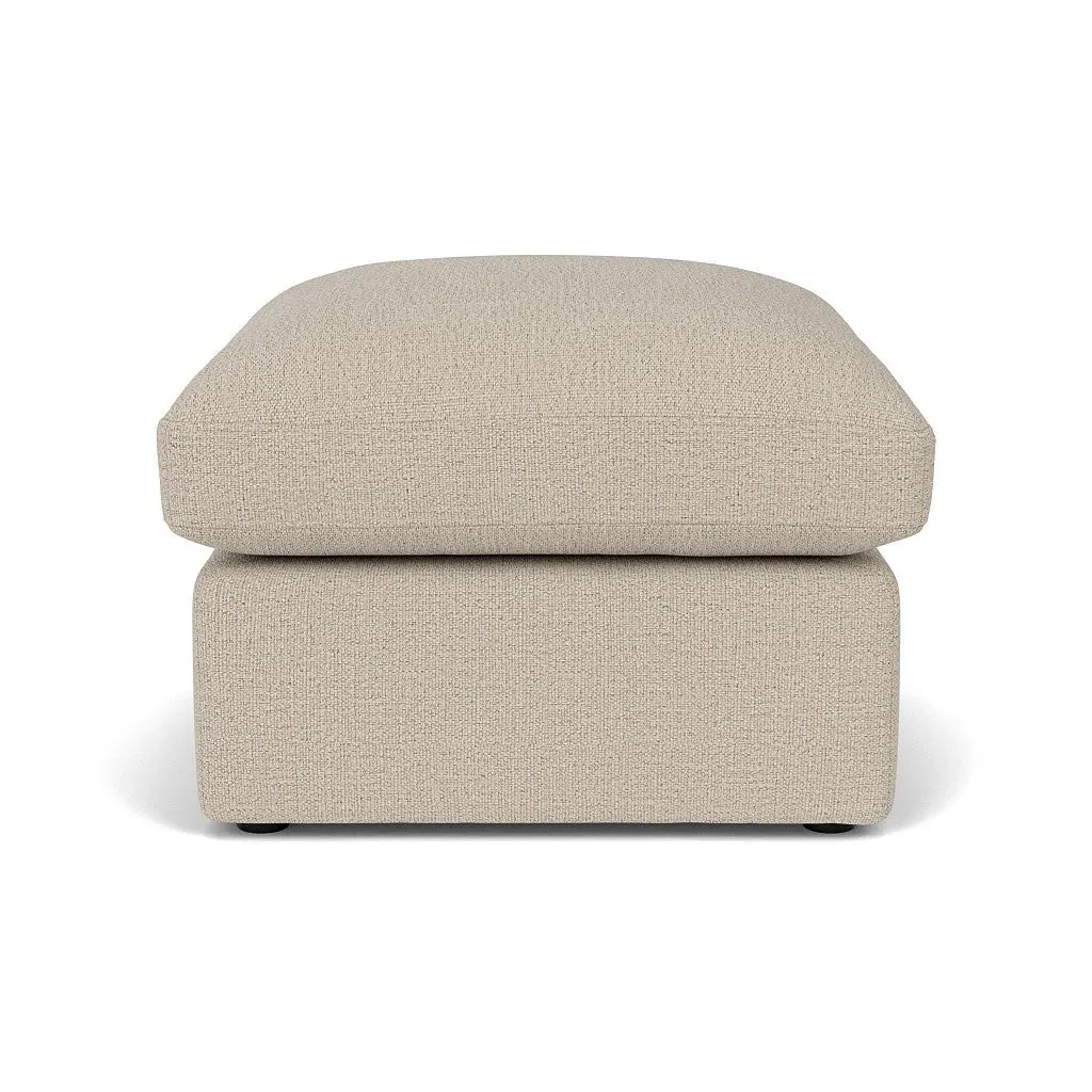 Clarke Small Foot Stool - Natural, Rustic Weave