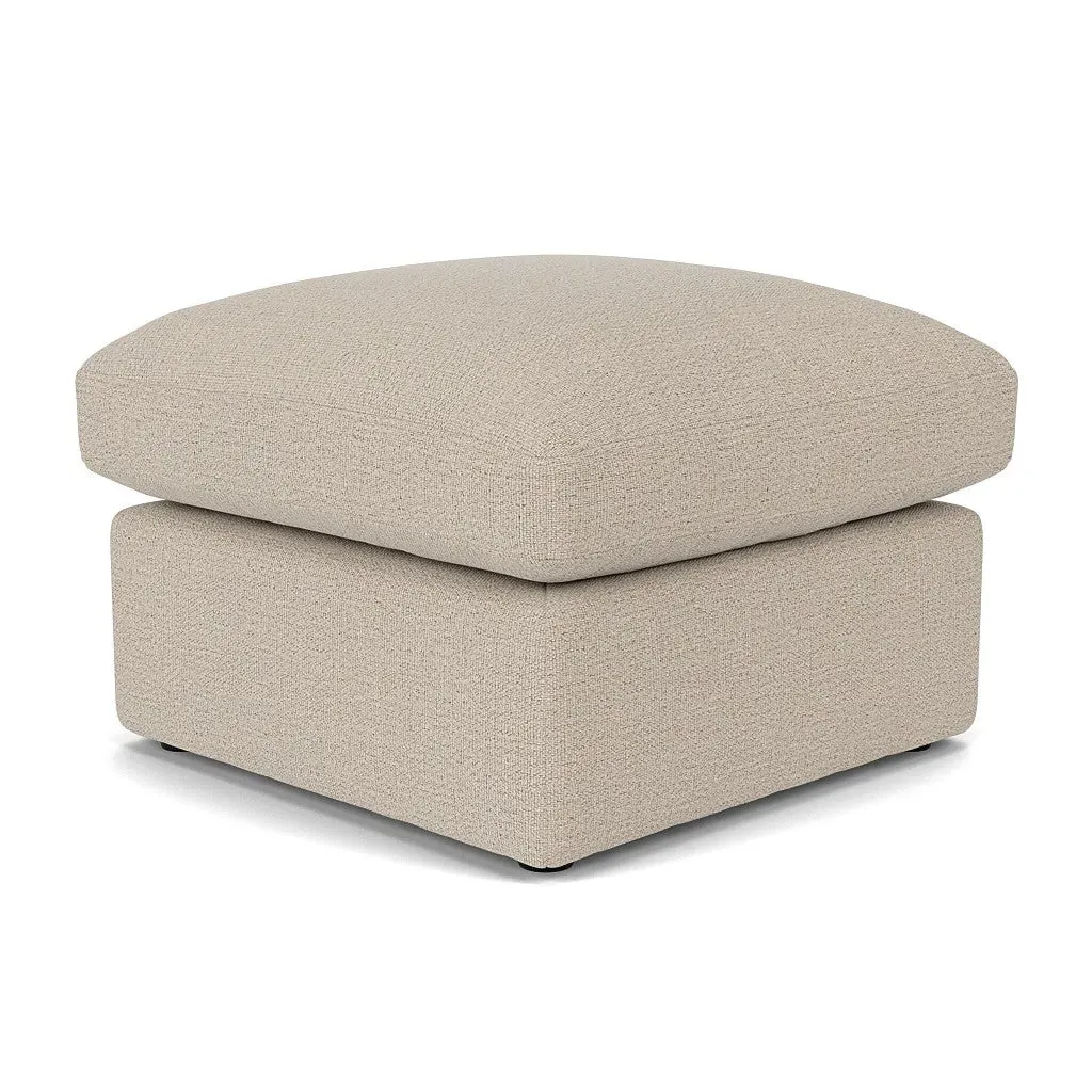 Clarke Small Foot Stool - Natural, Rustic Weave