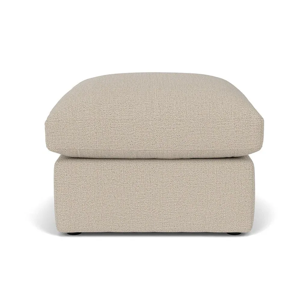 Clarke Small Foot Stool - Natural, Rustic Weave