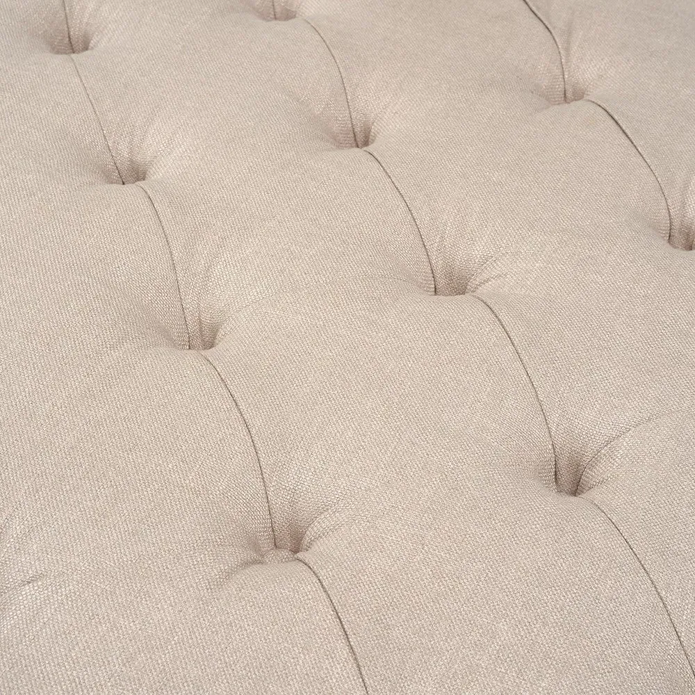 Rectangular Coffee Table with Shelf - Grey, Linen