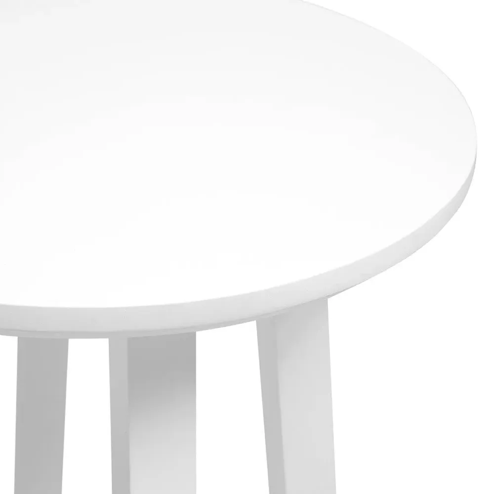 Round Side Table - Pure White