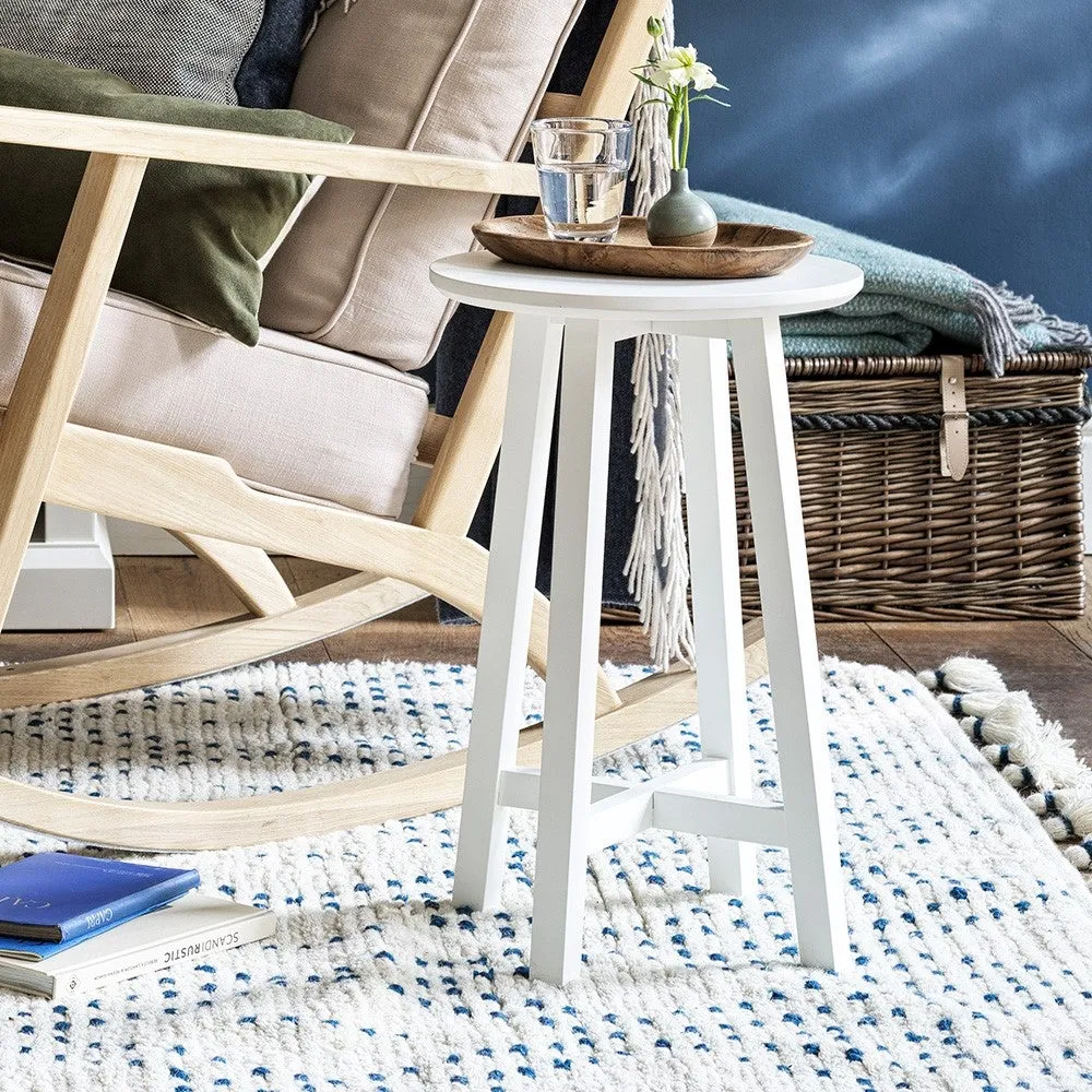 Round Side Table - Pure White