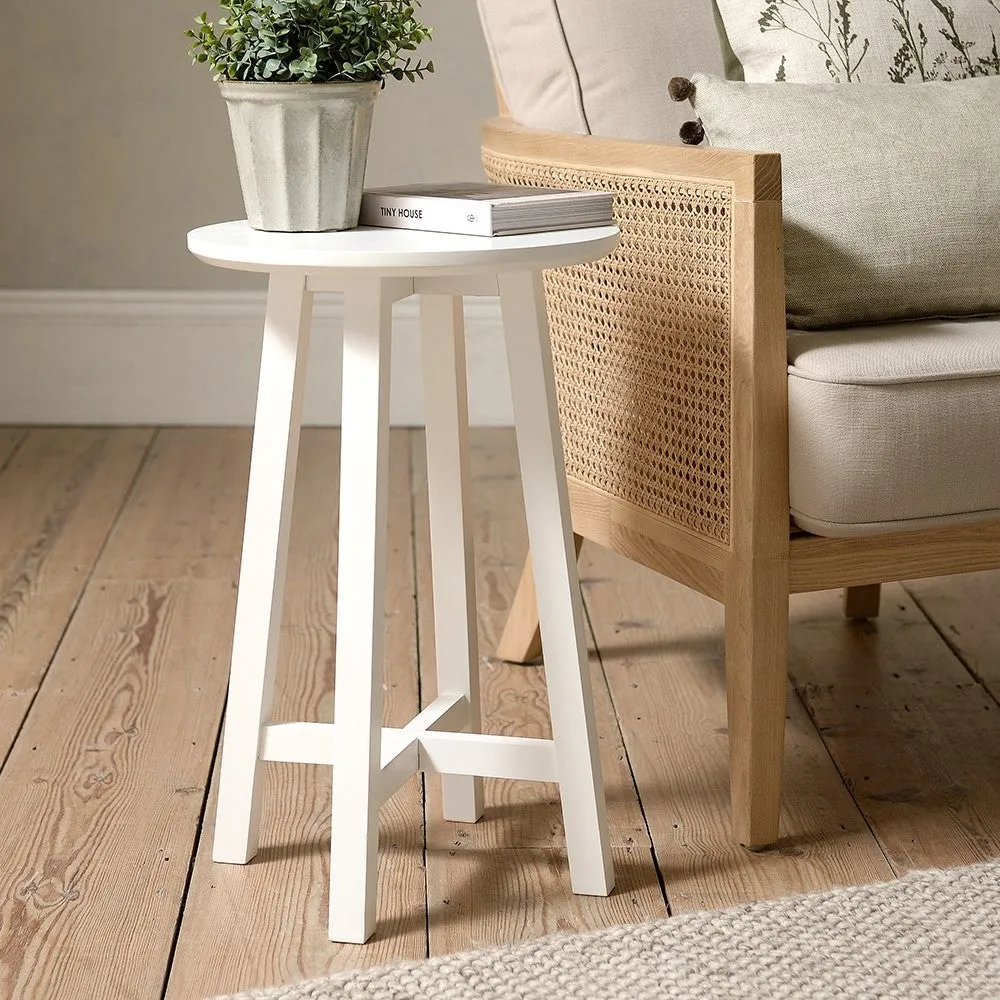 Round Side Table - Pure White