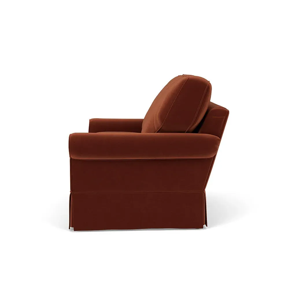 2-Seater Sofa - Brick, Matt Velvet
