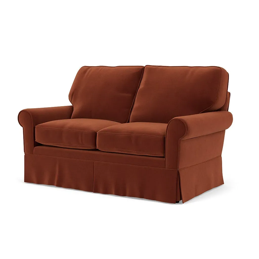 2-Seater Sofa - Brick, Matt Velvet