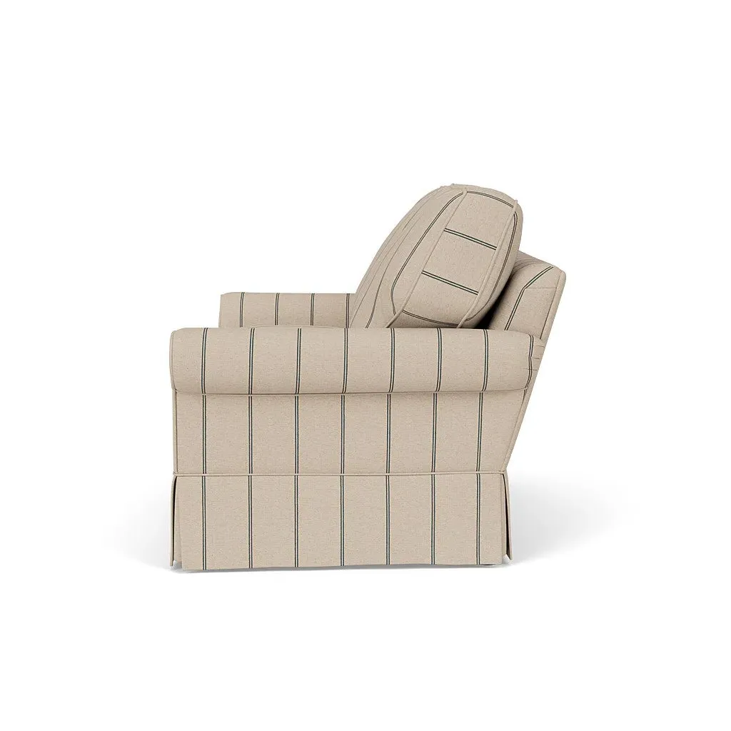 Compton Stripe 2-Seater Sofa - Charcoal by The Cotswold Company, image 3