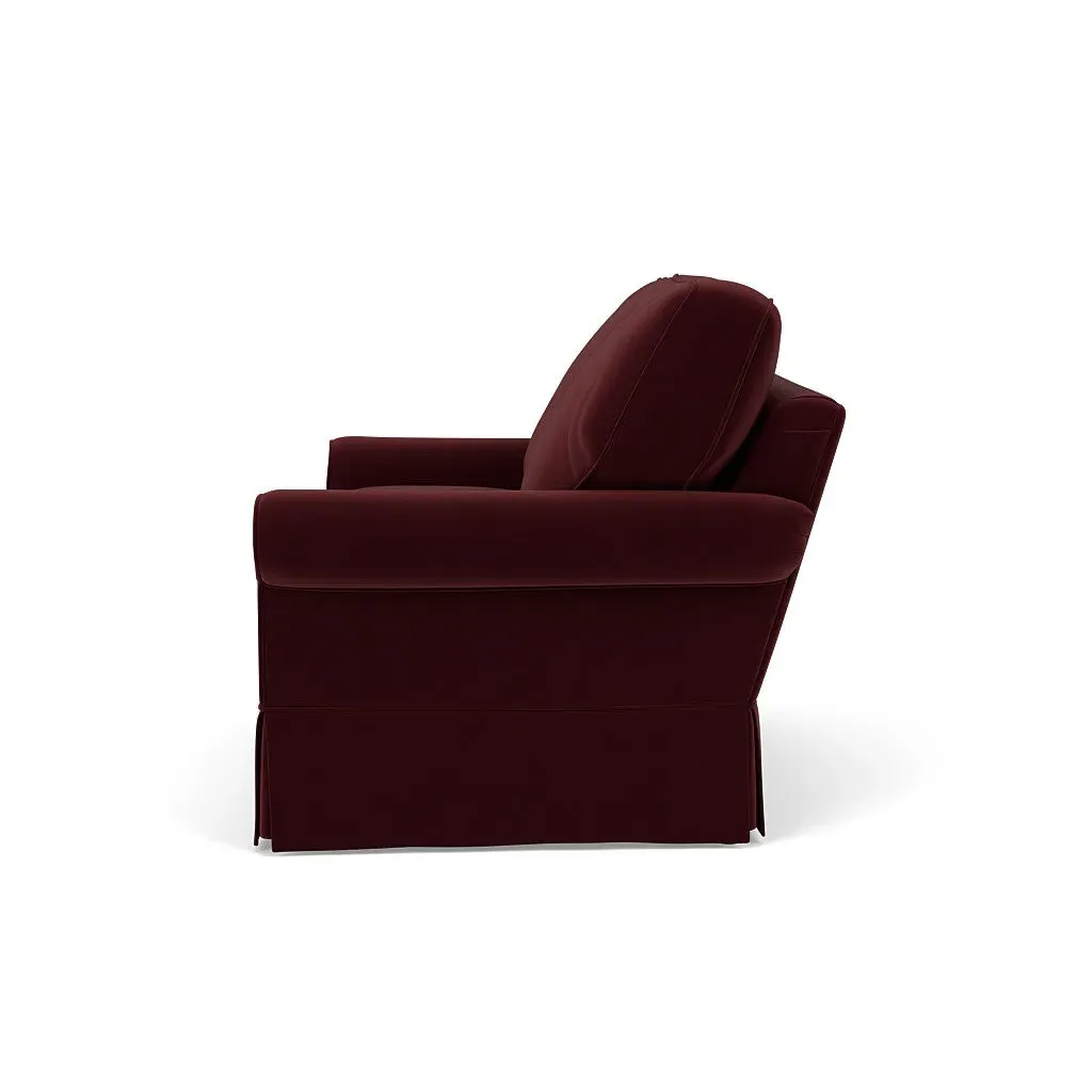 2-Seater Sofa - Dark Rosehip, Matt Velvet