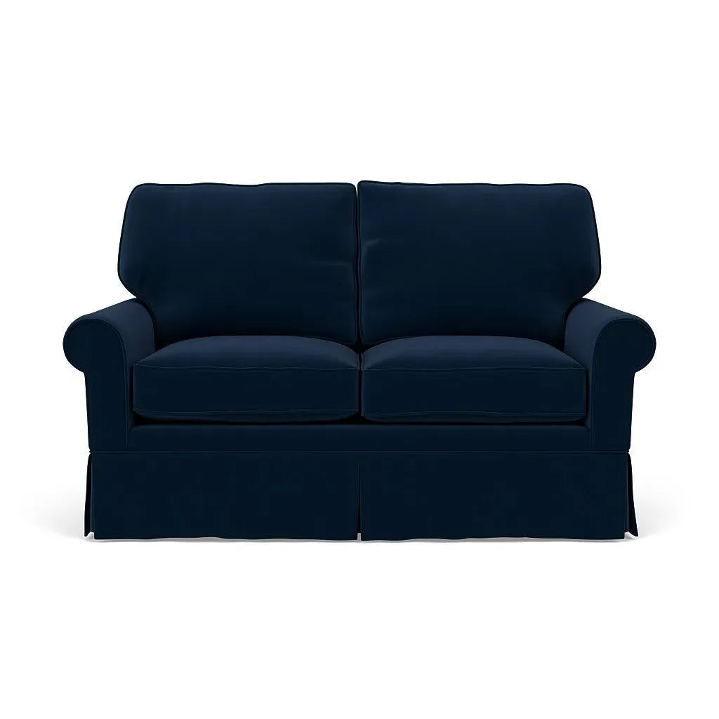 2-Seater Sofa - Deep Blue, Matt Velvet image
