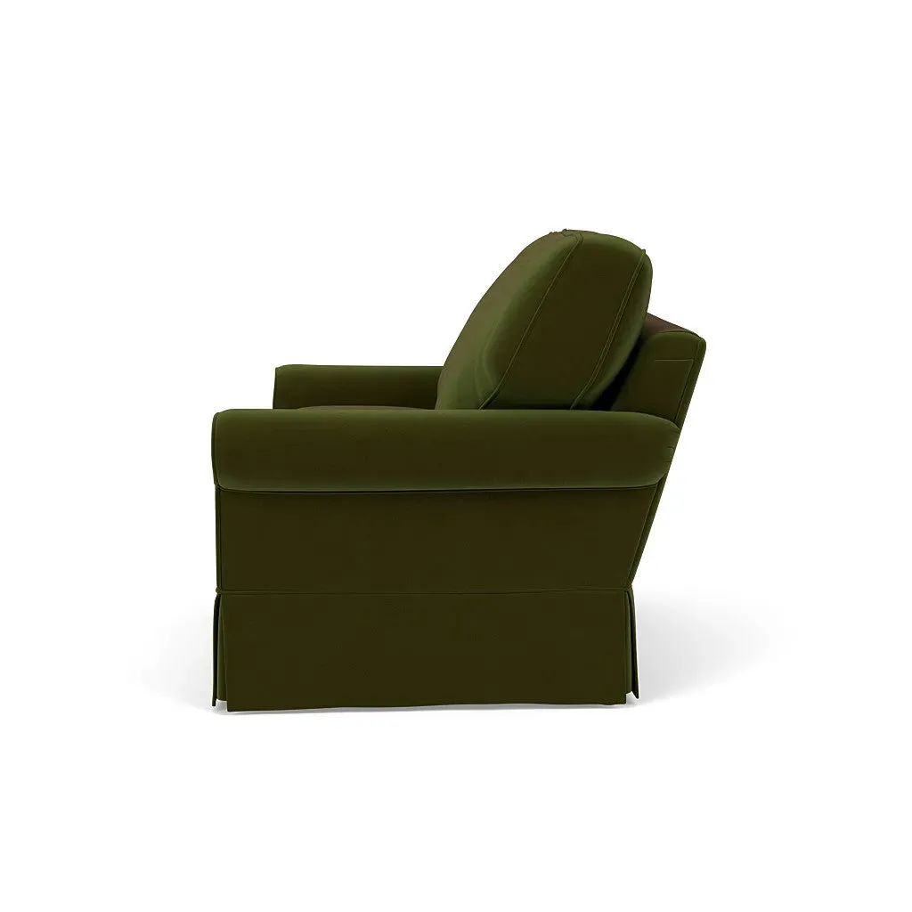 2-Seater Sofa - Forest Green, Matt Velvet