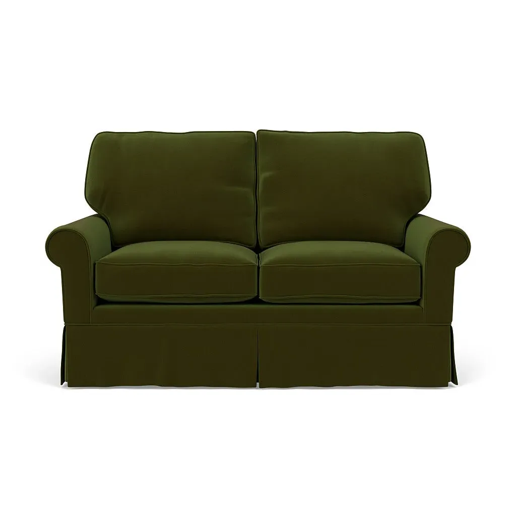 2-Seater Sofa - Forest Green, Matt Velvet
