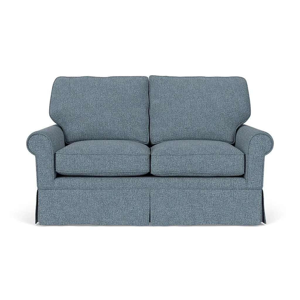 2-Seater Sofa - Mid Blue, Aquaclean Oxford image