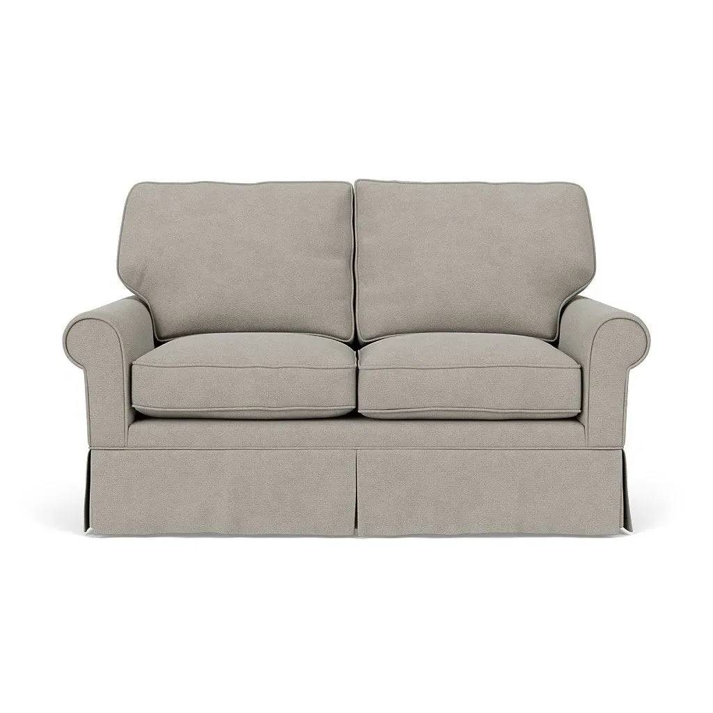 2-Seater Sofa - Mid Grey, Chunky Cotton
