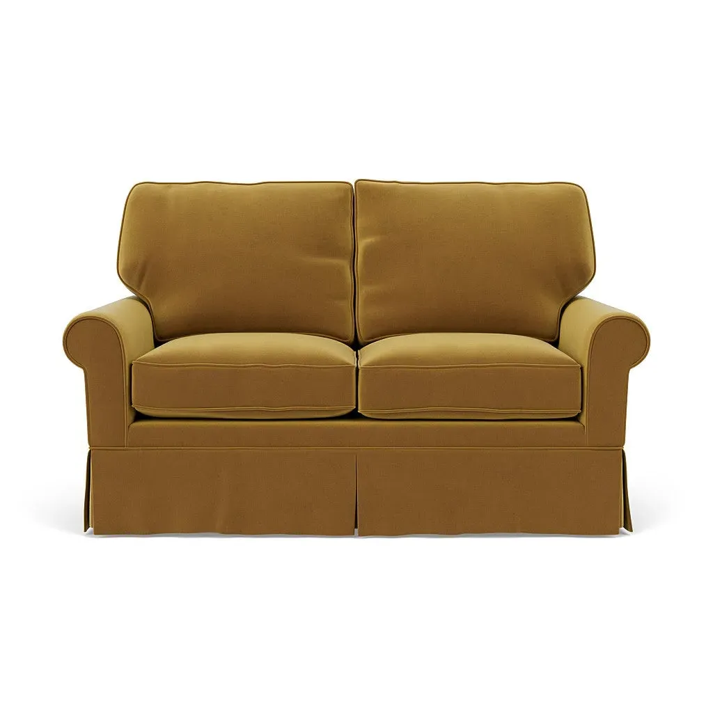2-Seater Sofa - Mustard, Matt Velvet image