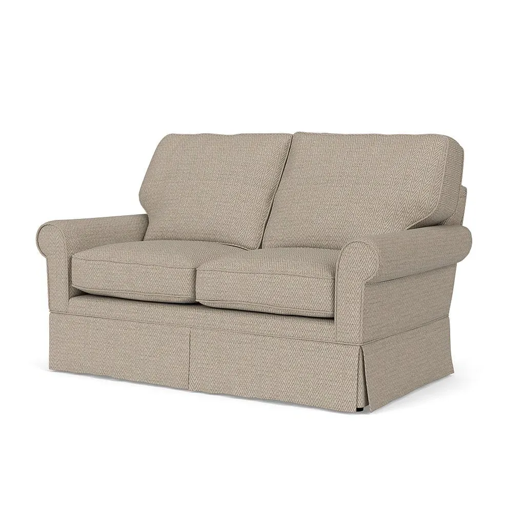 2-Seater Sofa - Natural, Herringbone Weave