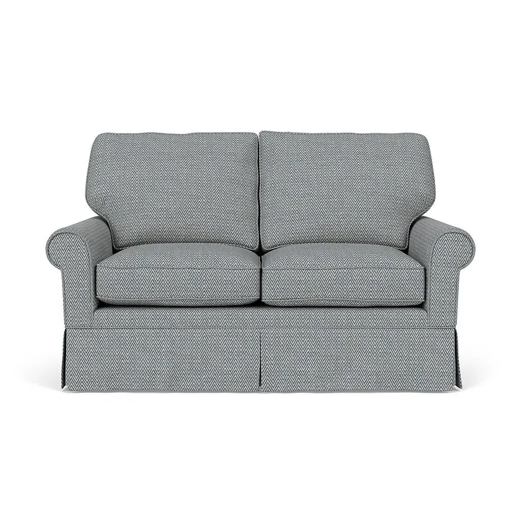 2-Seater Sofa - Navy, Herringbone Weave image