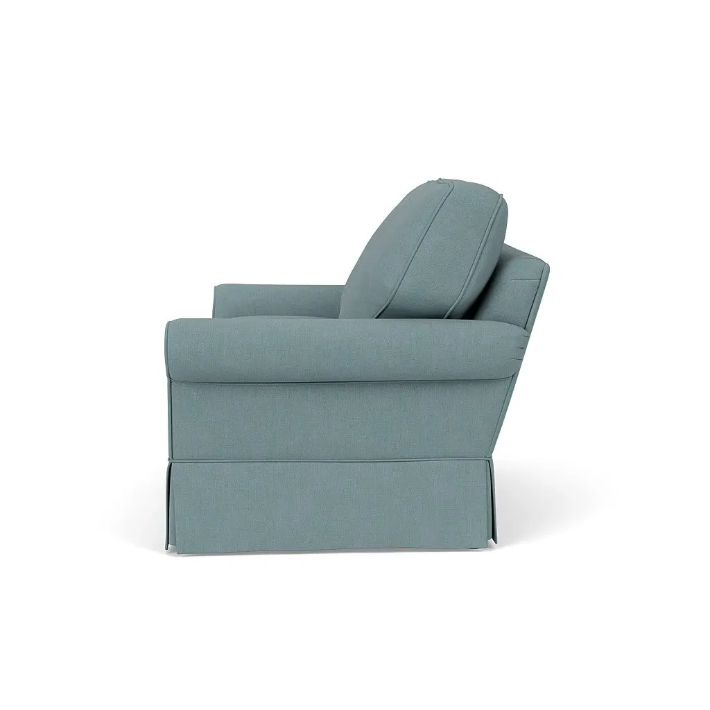 2-Seater Sofa - Sky Blue, Linen Mix