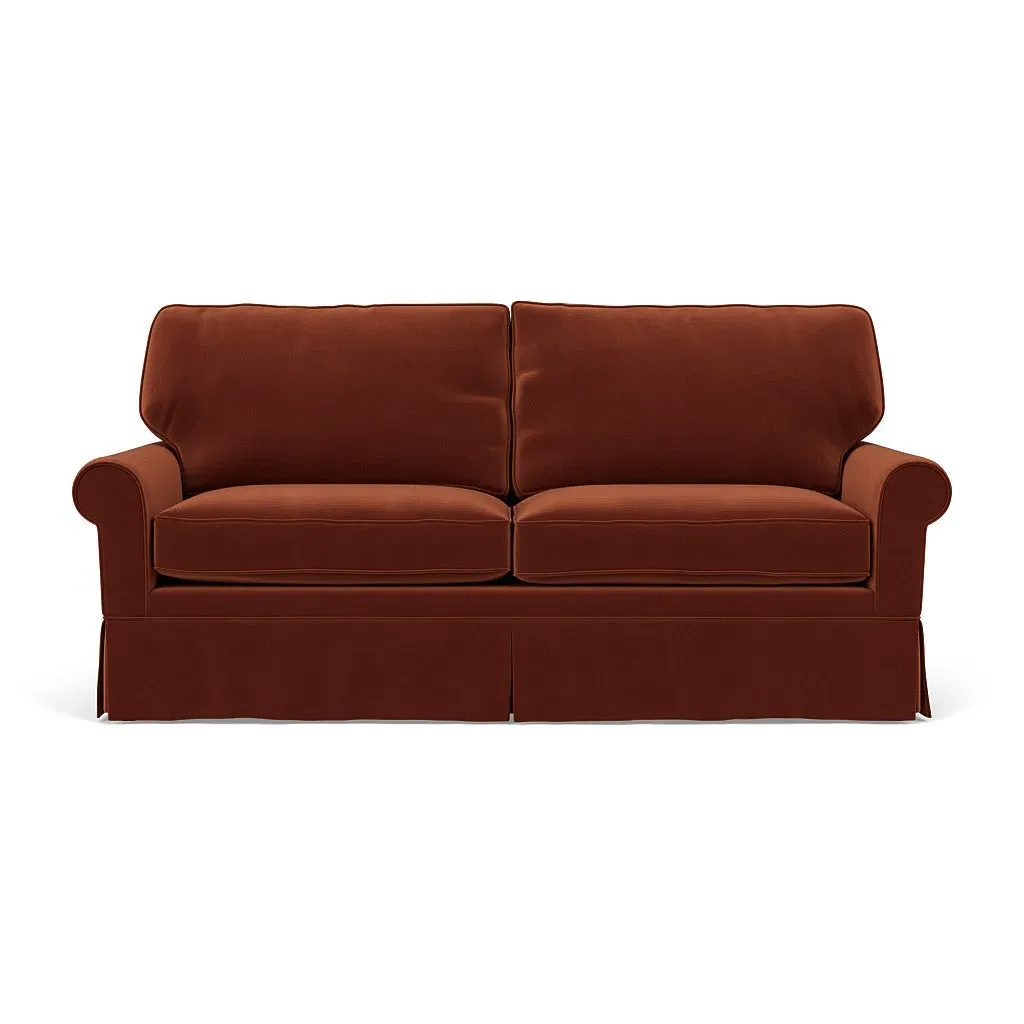 3-Seater Sofa - Brick, Matt Velvet