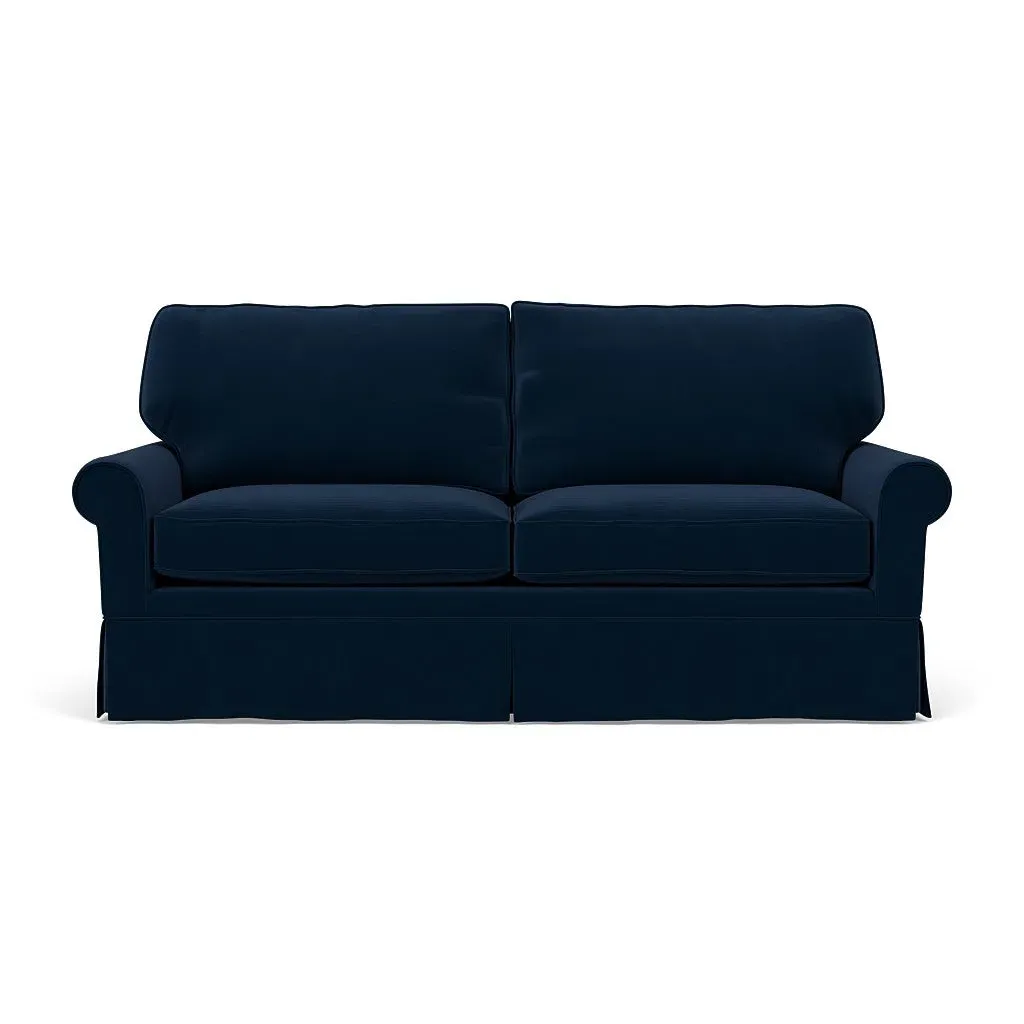 3-Seater Sofa - Deep Blue, Matt Velvet