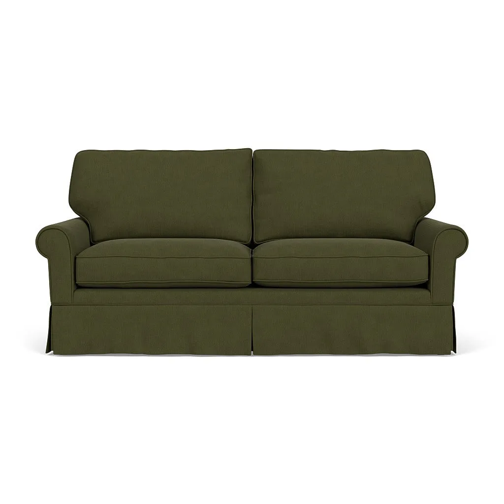 3-Seater Sofa - Forest Green, Linen Mix