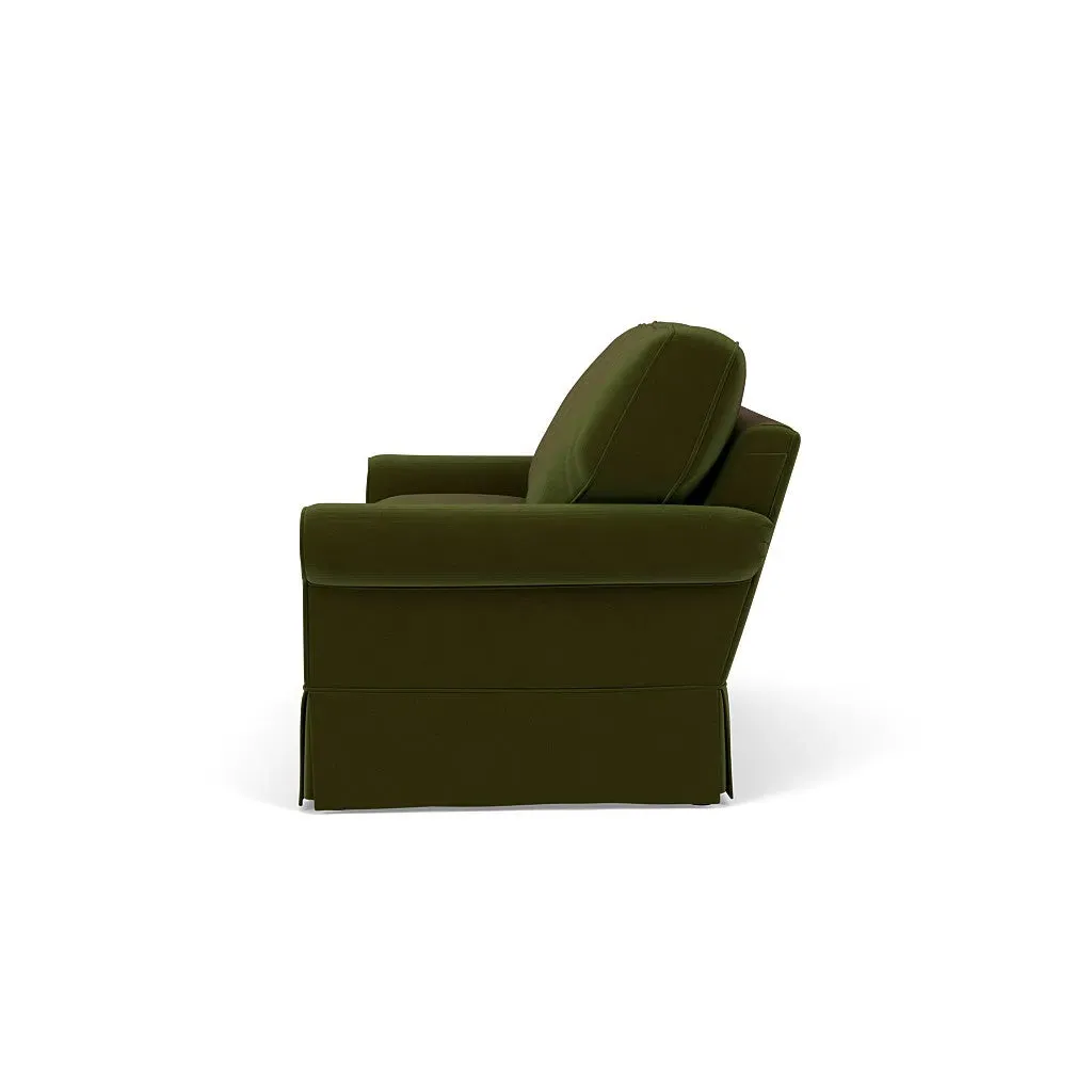 3-Seater Sofa - Forest Green, Matt Velvet
