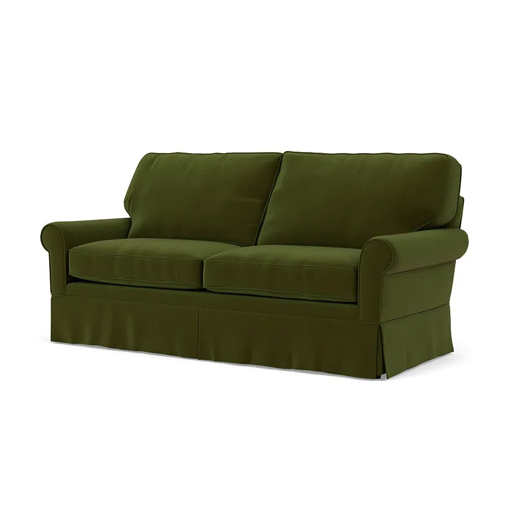 3-Seater Sofa - Forest Green, Matt Velvet