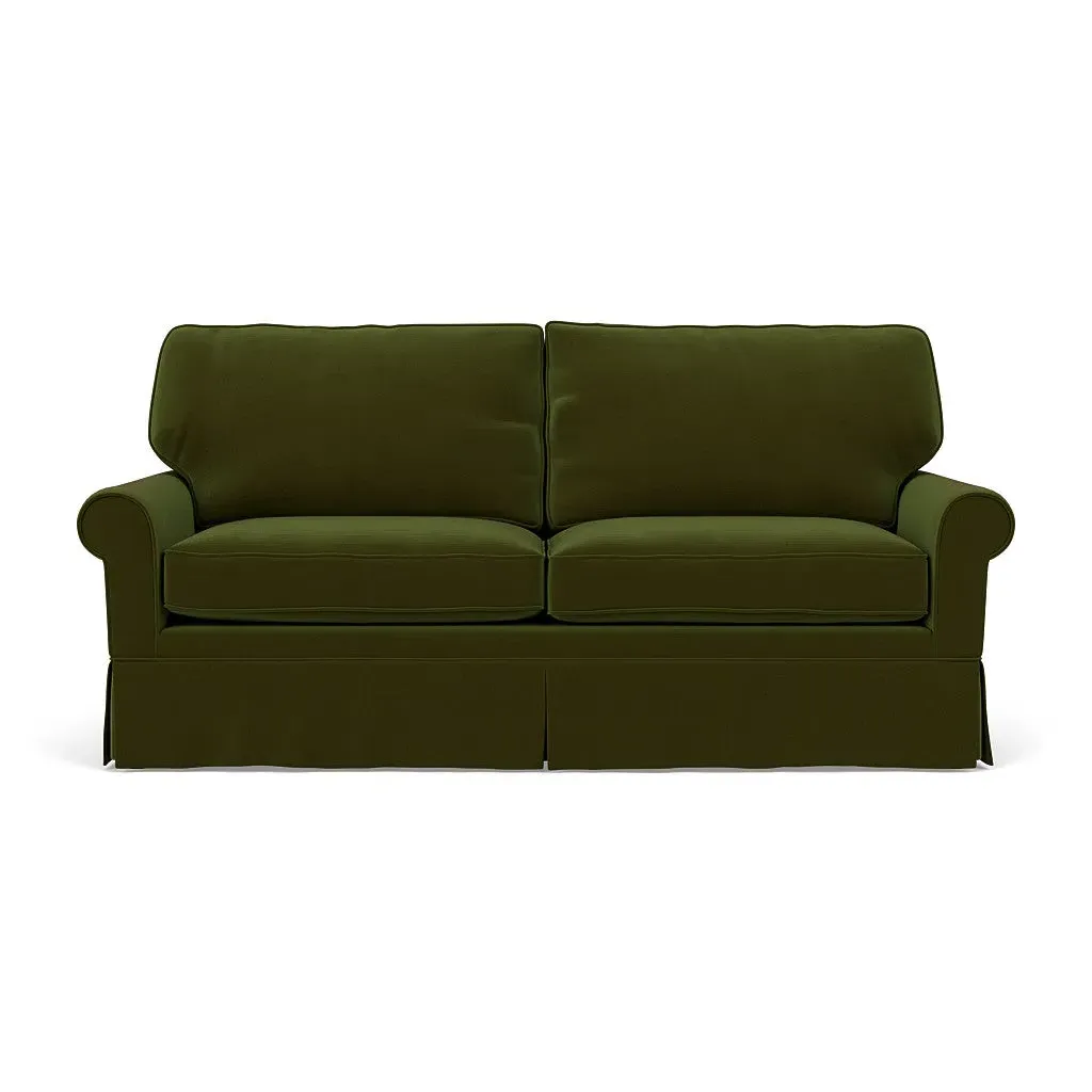 3-Seater Sofa - Forest Green, Matt Velvet