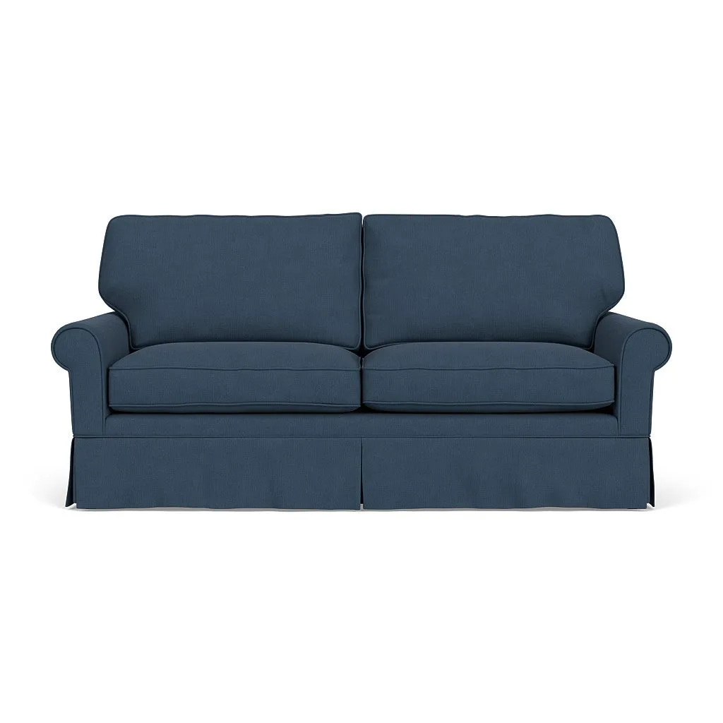 3-Seater Sofa - Indigo, Linen Mix