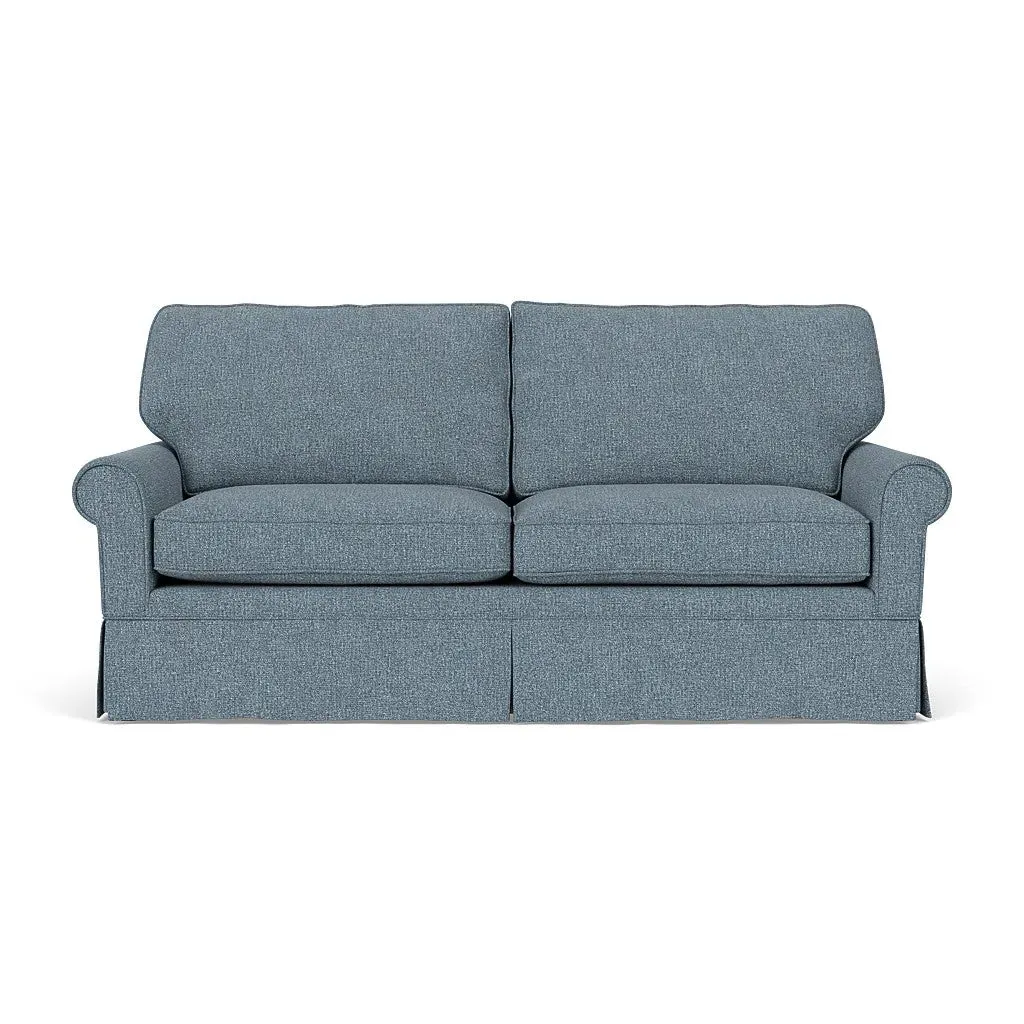 3-Seater Sofa - Mid Blue, Aquaclean Oxford