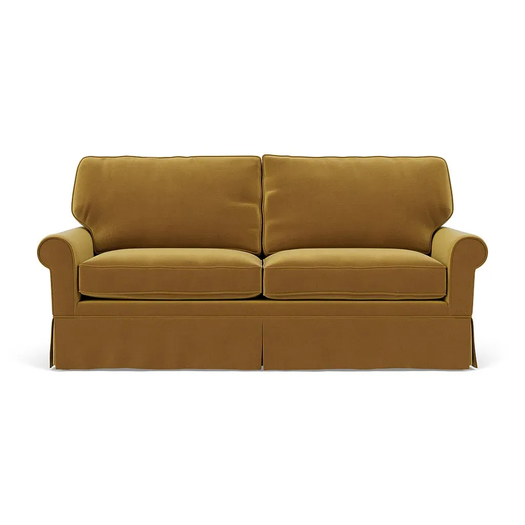 3-Seater Sofa - Mustard, Matt Velvet