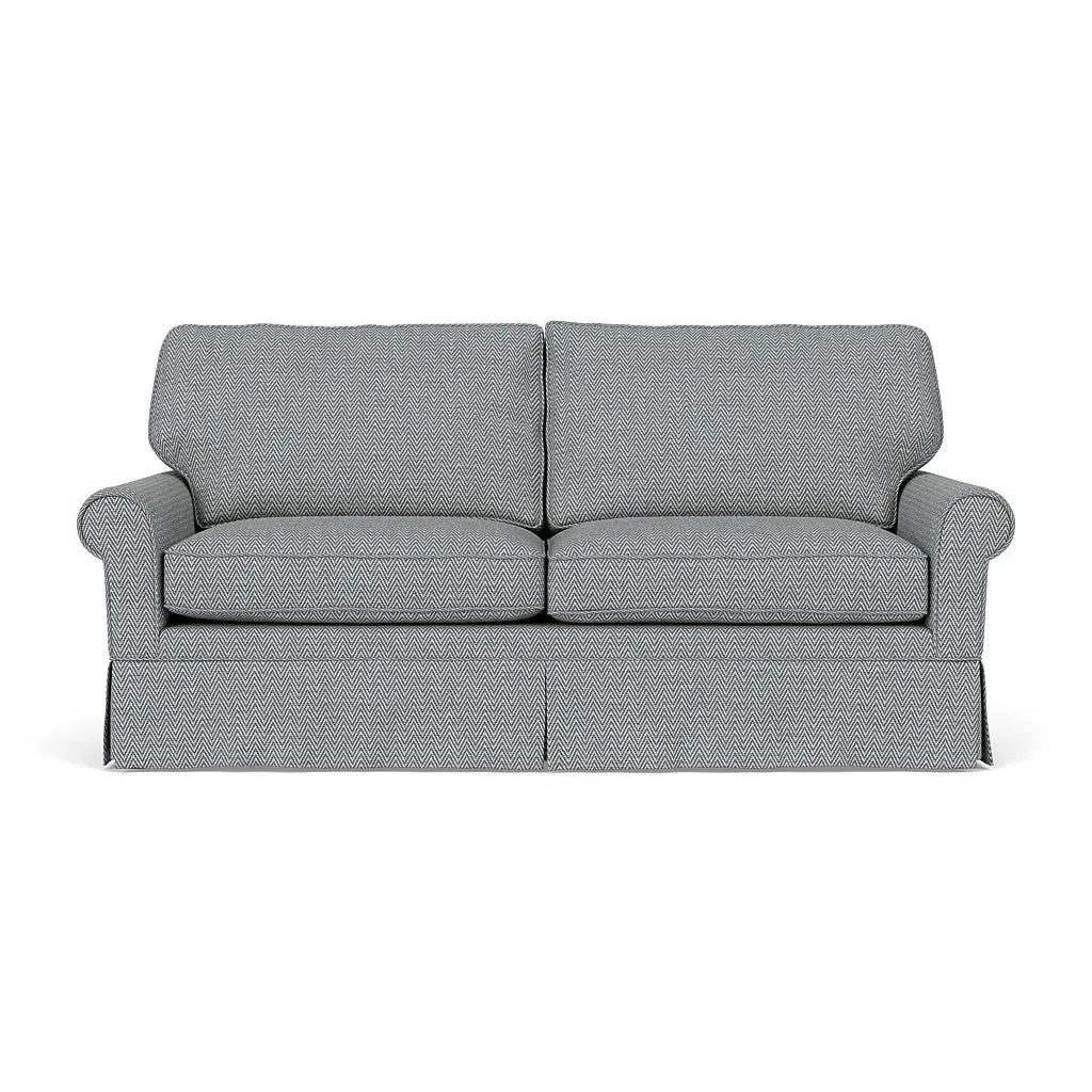 3-Seater Sofa - Navy, Herringbone Weave