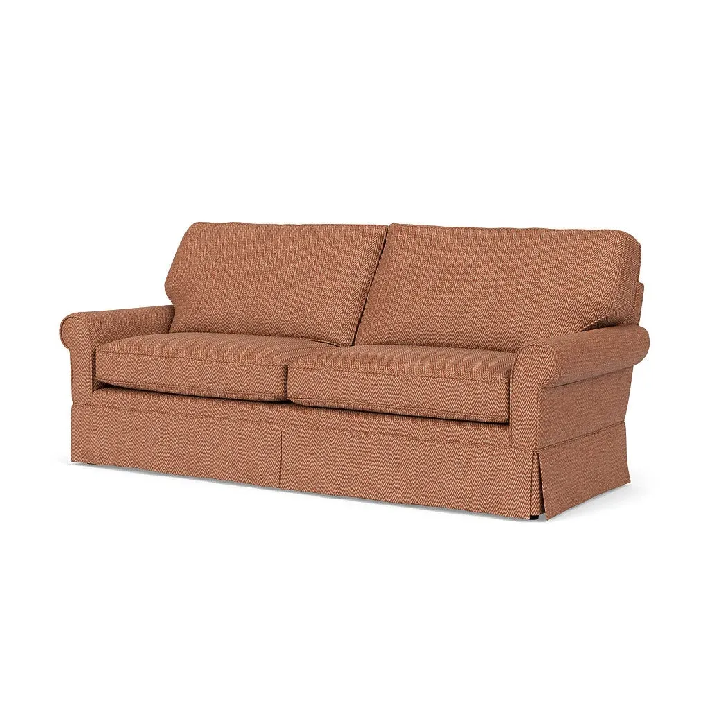 4-Seater Sofa - Brick, Herringbone Weave