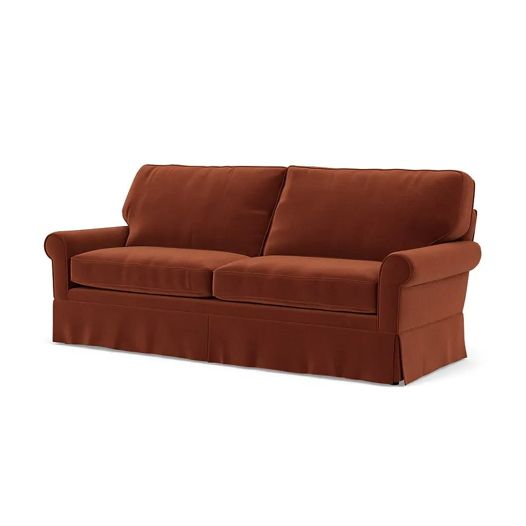 4-Seater Sofa - Brick, Matt Velvet