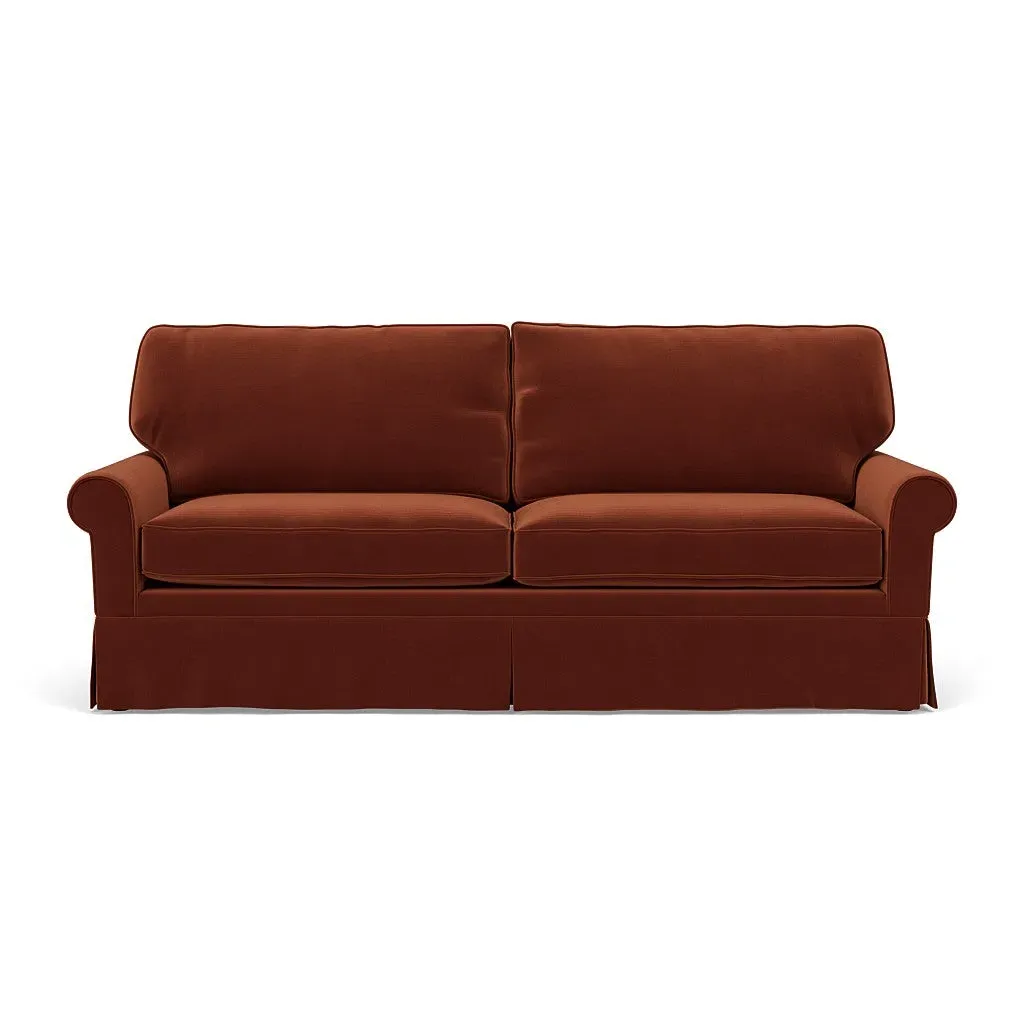 4-Seater Sofa - Brick, Matt Velvet