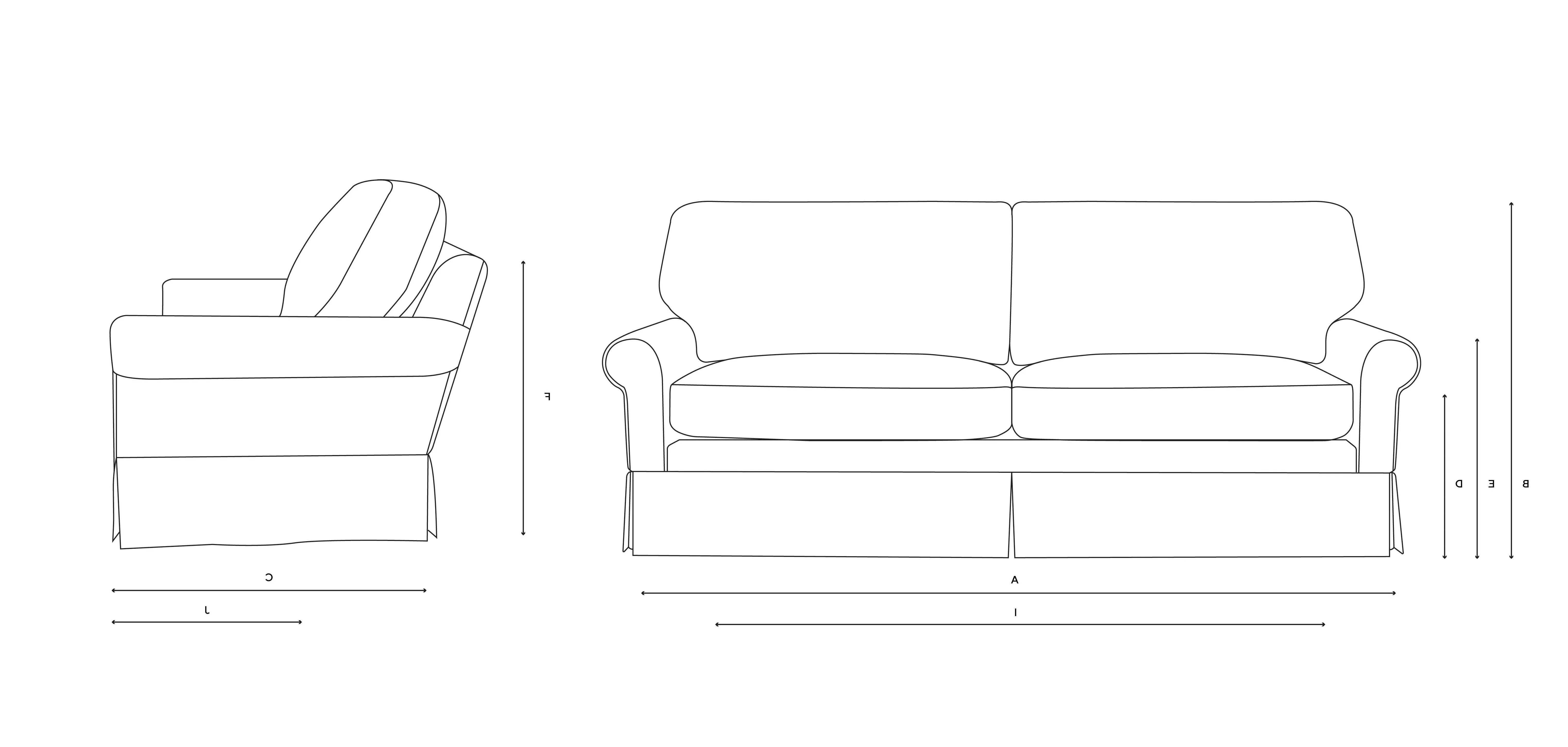 Compton Stripe 4-Seater Sofa - Charcoal by The Cotswold Company, image 4