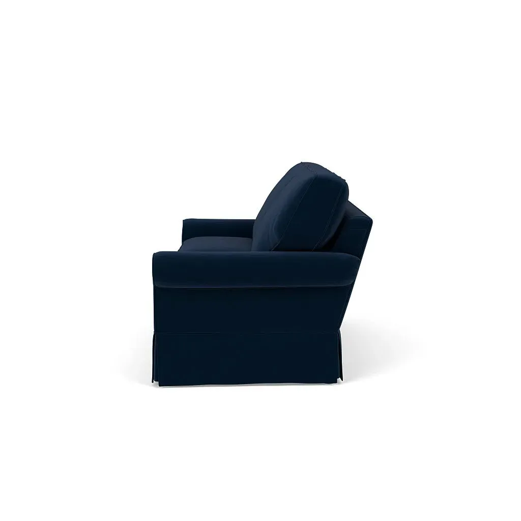 4-Seater Sofa - Deep Blue, Matt Velvet