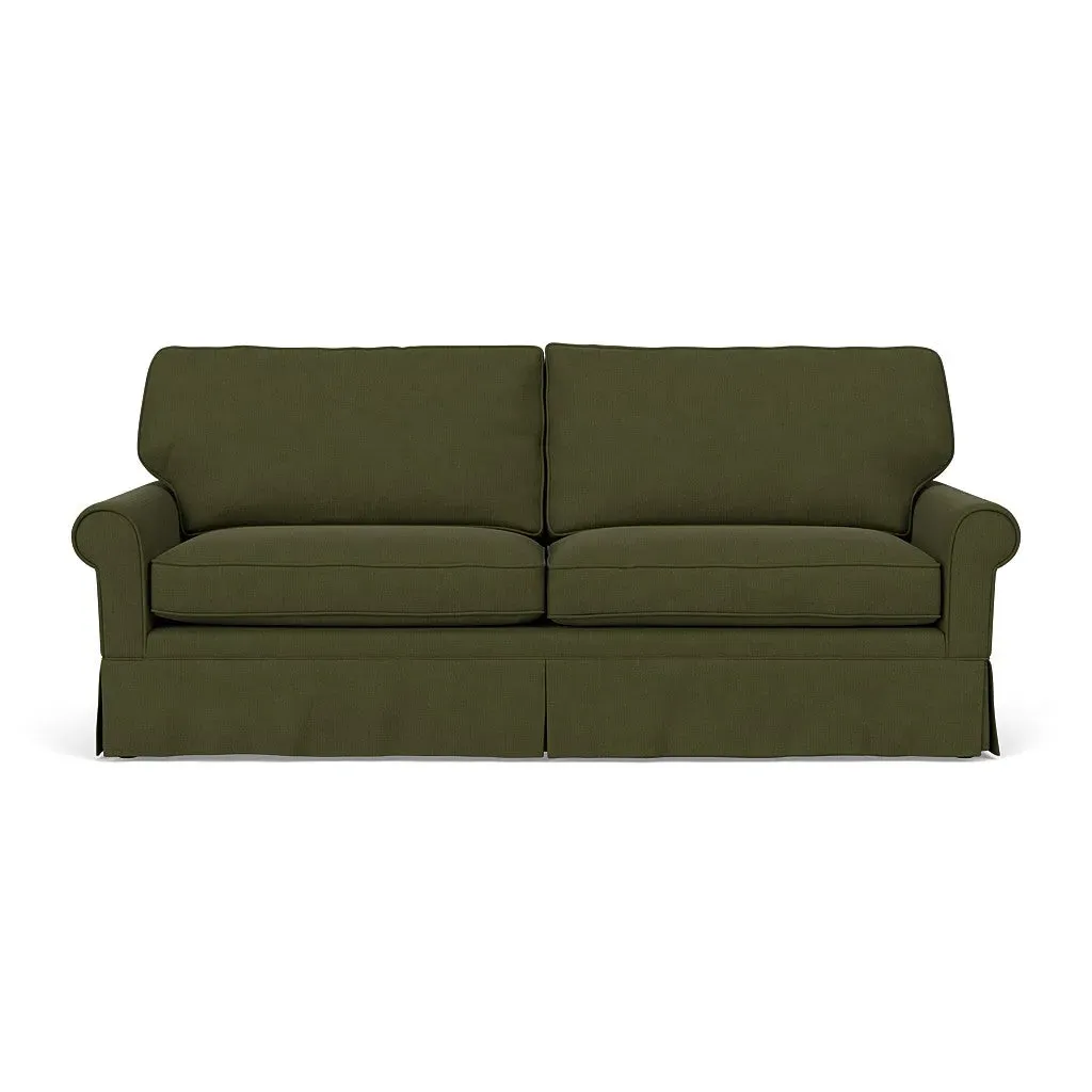 4-Seater Sofa - Forest Green, Linen Mix