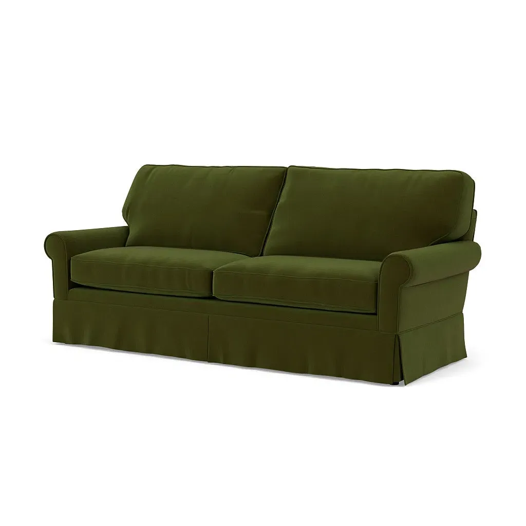 4-Seater Sofa - Forest Green, Matt Velvet