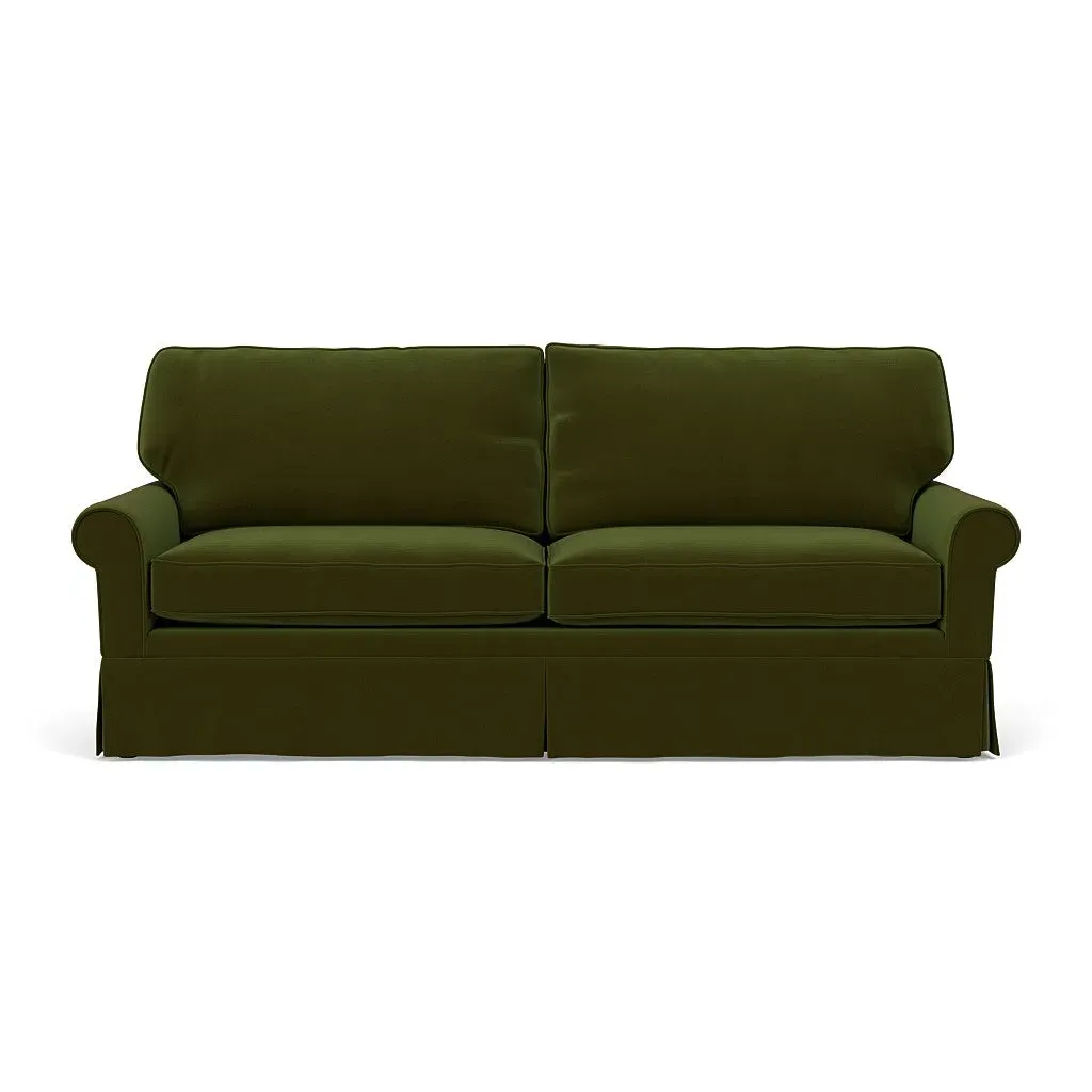 4-Seater Sofa - Forest Green, Matt Velvet