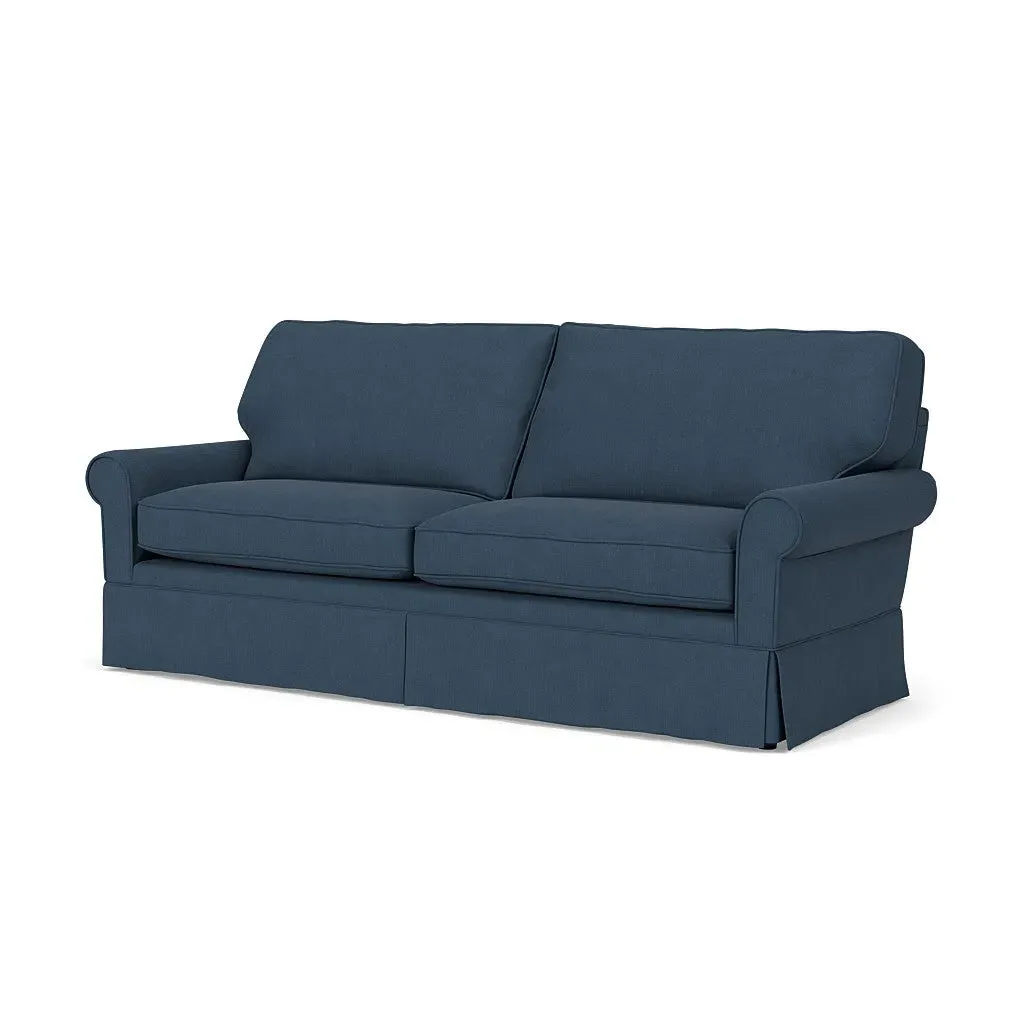 4-Seater Sofa - Indigo, Linen Mix