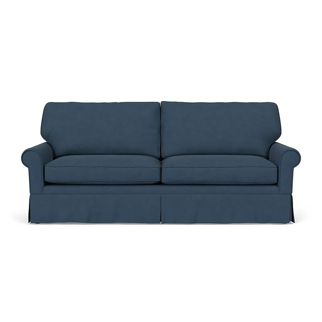 4-Seater Sofa - Indigo, Linen Mix