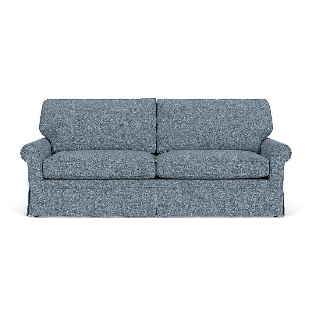 4-Seater Sofa - Mid Blue, Aquaclean Oxford