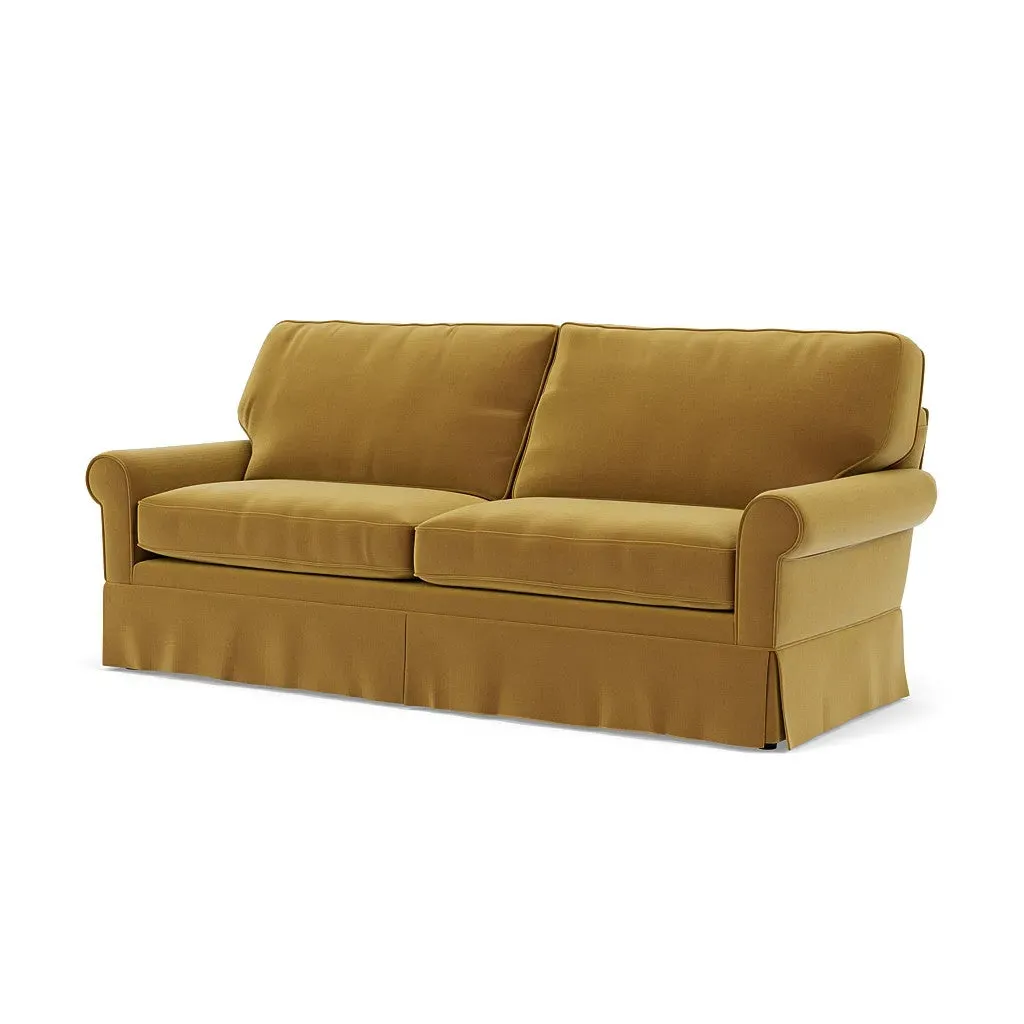 4-Seater Sofa - Mustard, Matt Velvet