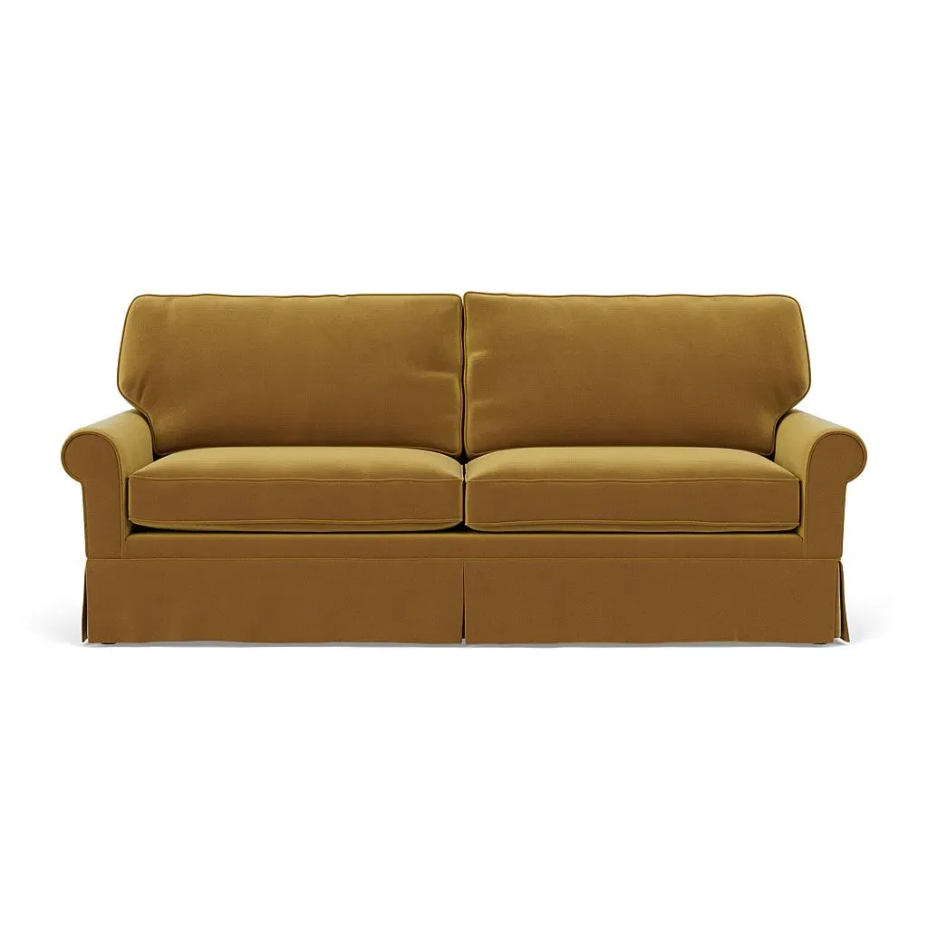 4-Seater Sofa - Mustard, Matt Velvet