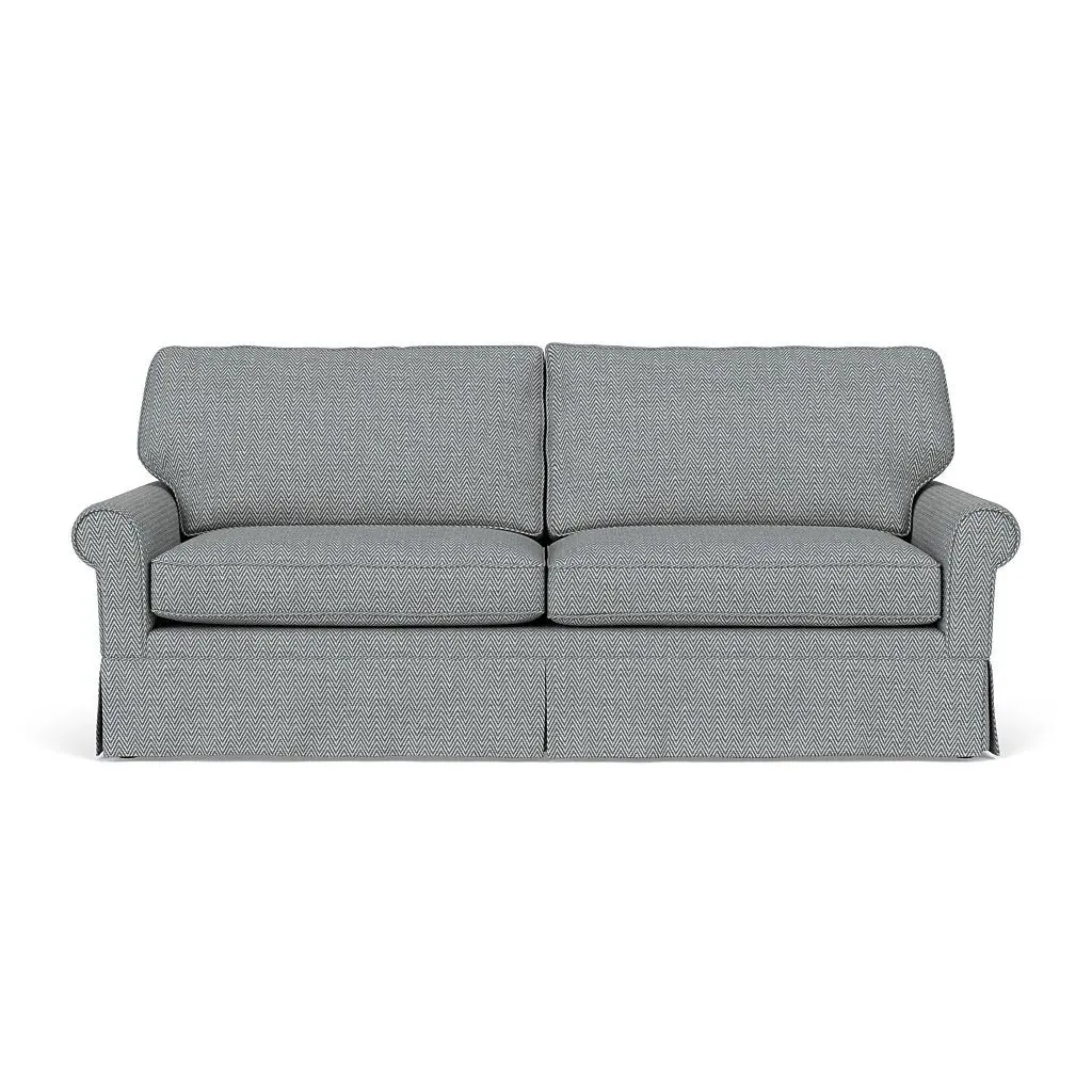 4-Seater Sofa - Navy, Herringbone Weave