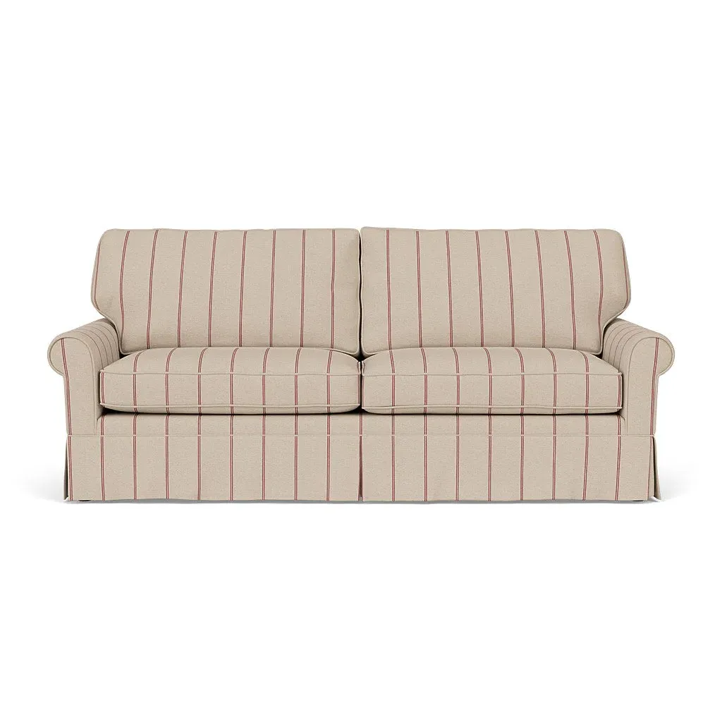 4-Seater Sofa - Raspberry, Compton Stripe