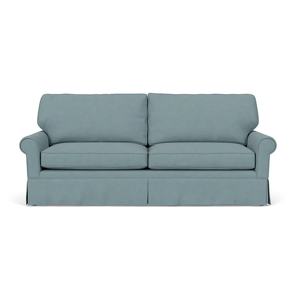 4-Seater Sofa - Sky Blue, Linen Mix