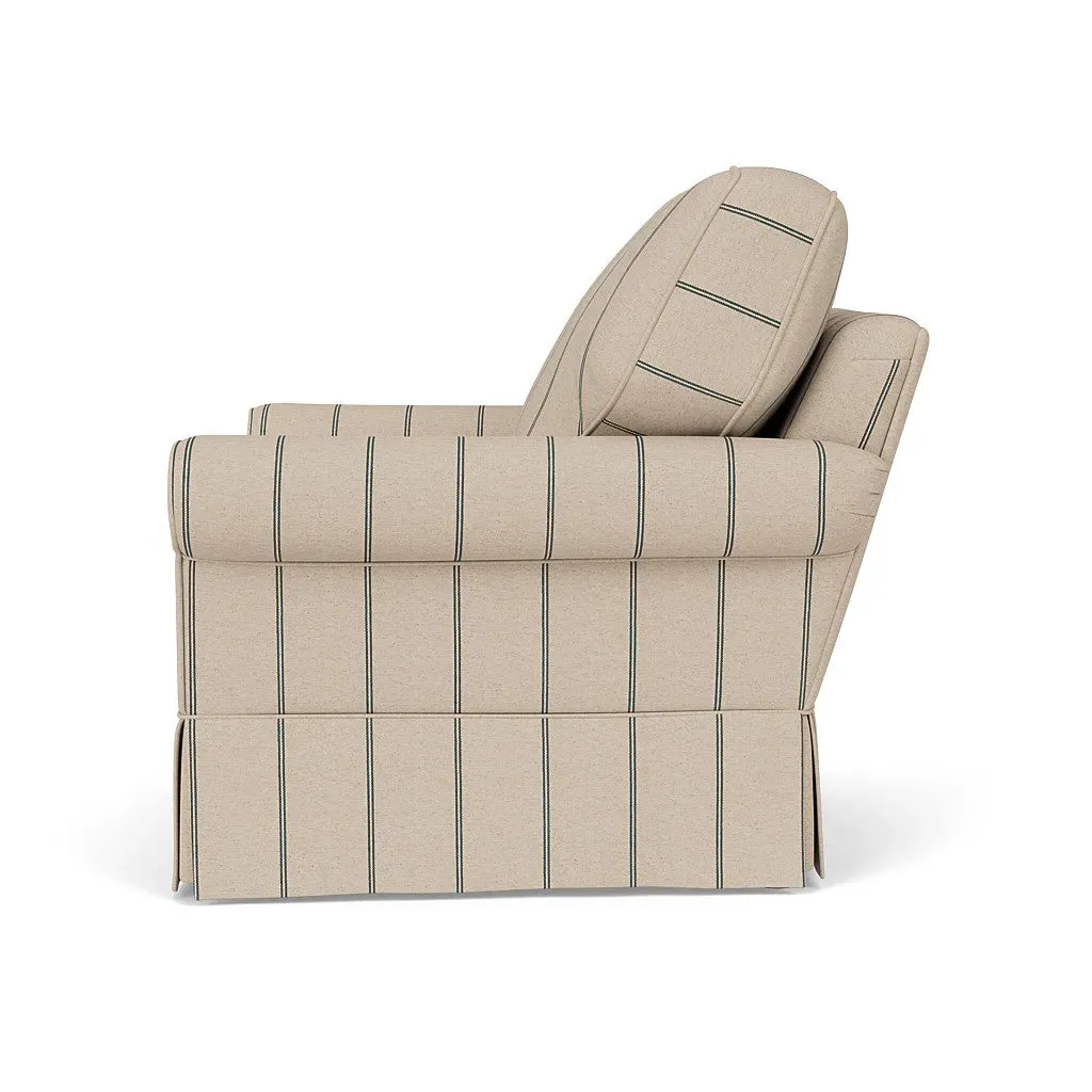 Armchair - Charcoal, Compton Stripe