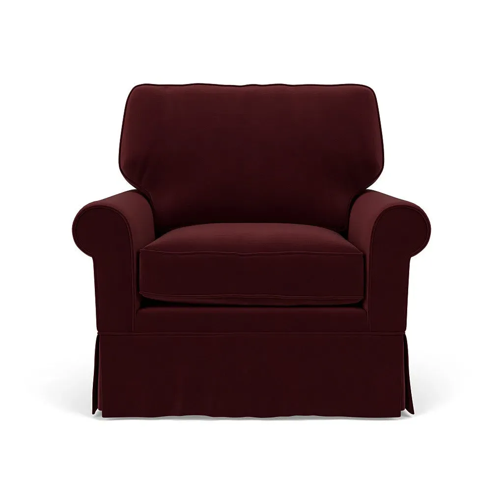 Armchair - Dark Rosehip, Matt Velvet