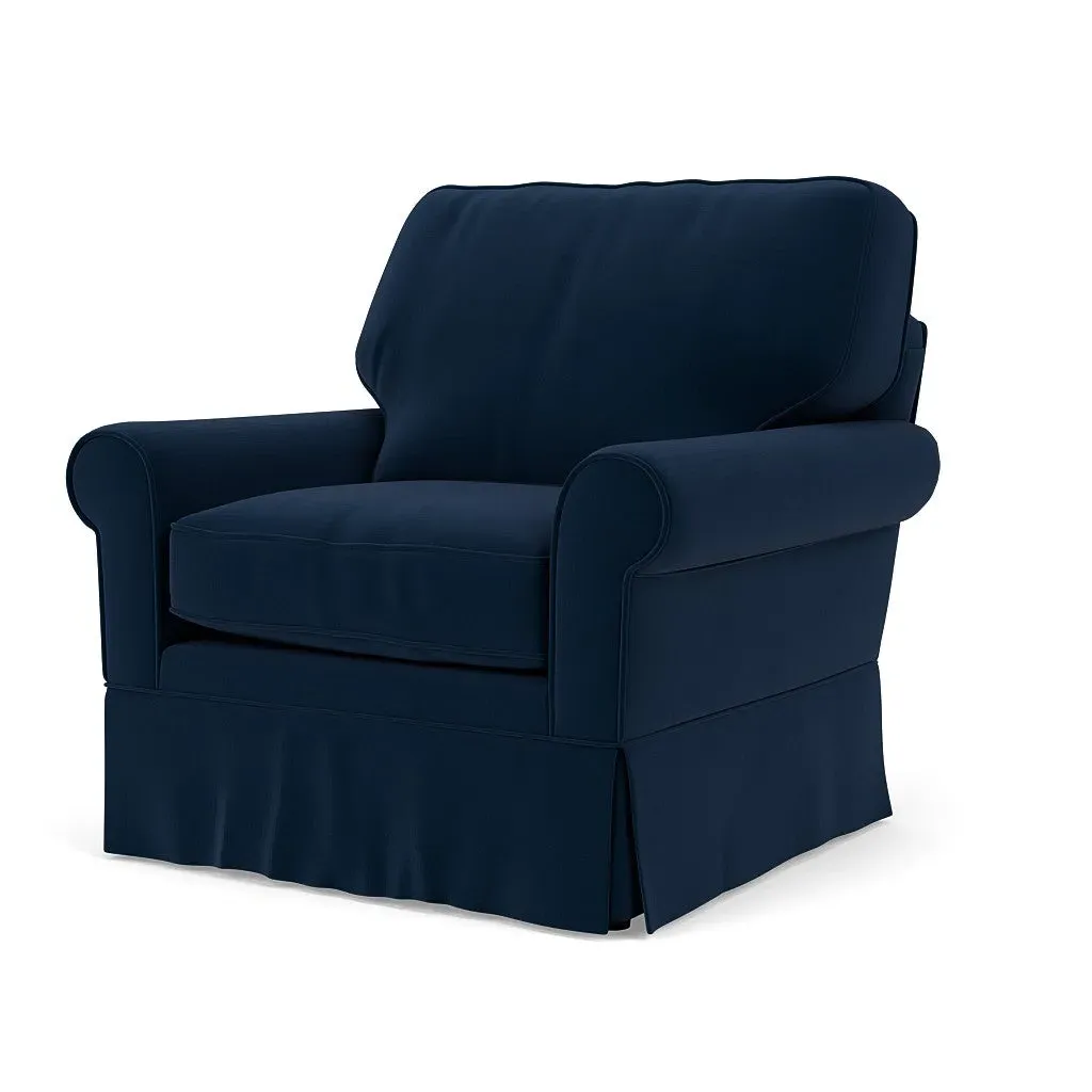 Armchair - Deep Blue, Matt Velvet